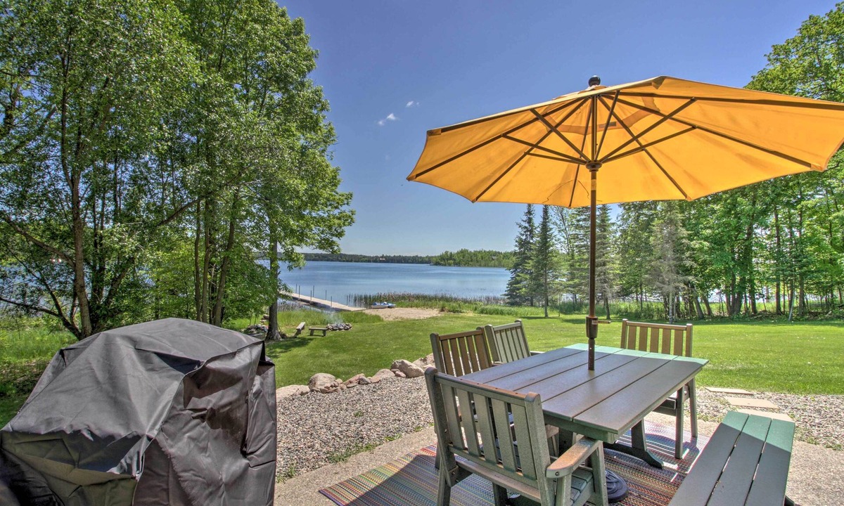 Hackensack Cabin | Lakefront Hackensack Cabin w/Patio & Grill!