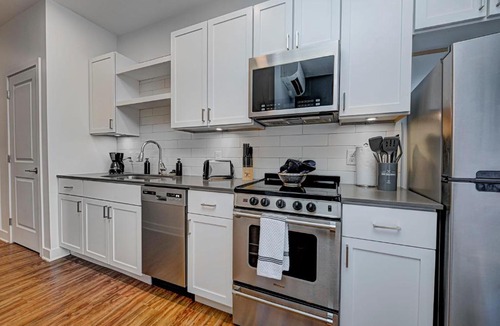 Fountain Square Apartment | Chic Modern Studio Apartment by Stay Gia