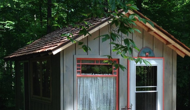 Artist cabin overlooks the pond. A peaceful setting. in Fennville