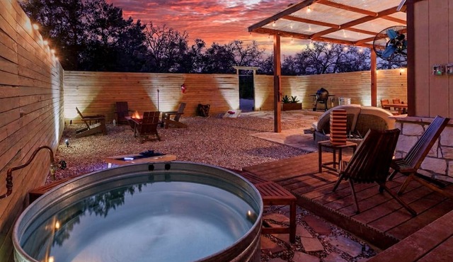 Impressive Intimate Tiny Cabin with Lofted Interior and Outdoor Shower in Texas in Wimberley