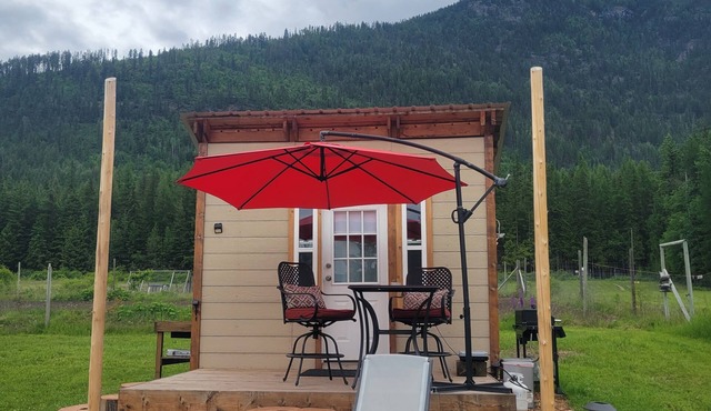 Micro cabin with stunning mountain views, close to Arrow lake/pet friendly! in Na