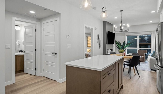 New 1 Bed Condo | Heated Outdoor Pool & Hot Tub in Dead Man's Flats