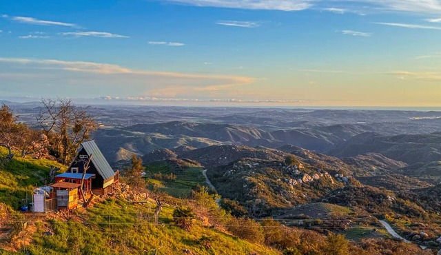 Off-grid A-Frame Cabin with expansive views in Fallbrook