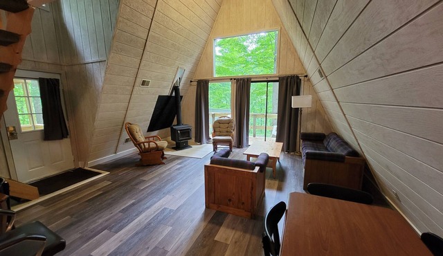 Rustic, private A-frame chalet tucked in the woods - 4 miles to town! in Berkeley Springs