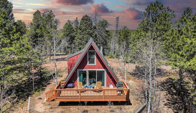 Sloped Summit! Rustic A-Frame Cabin with Scenic Views in Divide