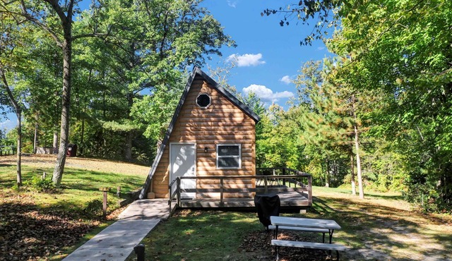 Tiny Home with Big Balcony Overlooking Long Lake in Walker