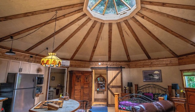 Welcome to Willowbend a peaceful forest country retreat. Unique Yurt style cabin in Sooke