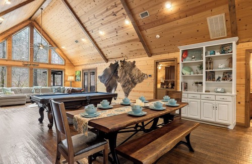Broken Bow Cabin | Creekside Tango - Seasonal Creek! Pool Table! Pet Friendly! Free Firewood!