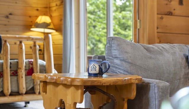 Refreshed Three Bear Log Cabin, Vaulted Ceilings, Private Hot Tub, Car Charger, Close to Big Cedar in Ridgedale